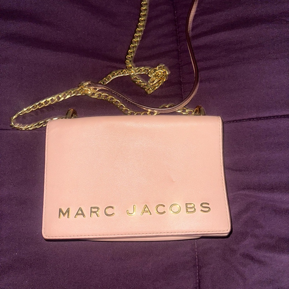 Marc Jacobs Pink Crossbody Bag with Gold Chain